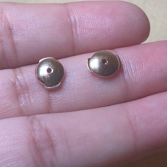 OMEGA Dewdrop 18K Yellow Gold Diamond Earrings - Picture 10 of 12